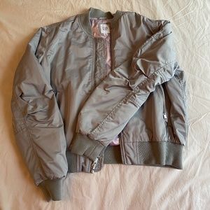 Silver/Grey Gap Bomber Jacket